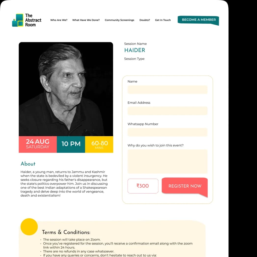 The Abstract Room - Register for Event